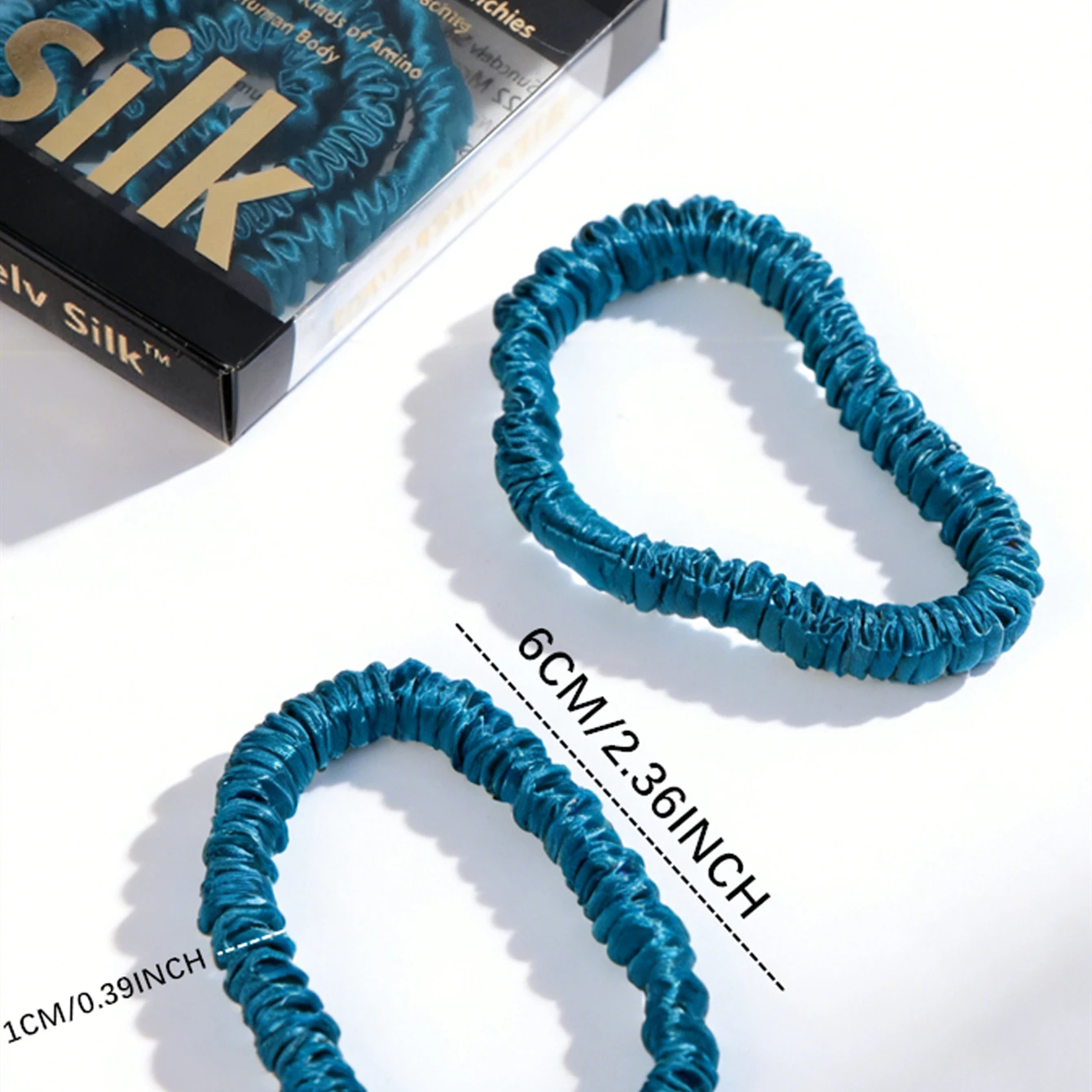 Luxurious Mulberry Silk Skinny Scrunchies Set – Anti-Crease, Gentle & Durable Hair Accessory