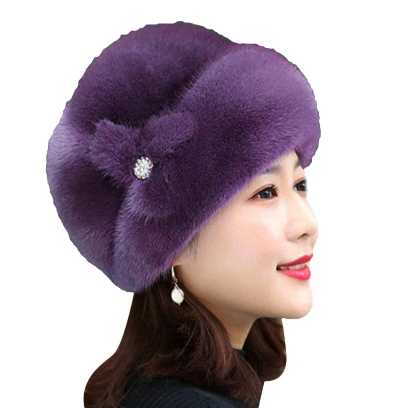 Bonnet D'hiver Chaud Pour Femme - Chapeau D'hiver Moelleux En Peluche - Faux Chapeaux - Chapeau De Pêcheur - Chapeaux Pour Femmes 2024, Blanc., Taille Unique