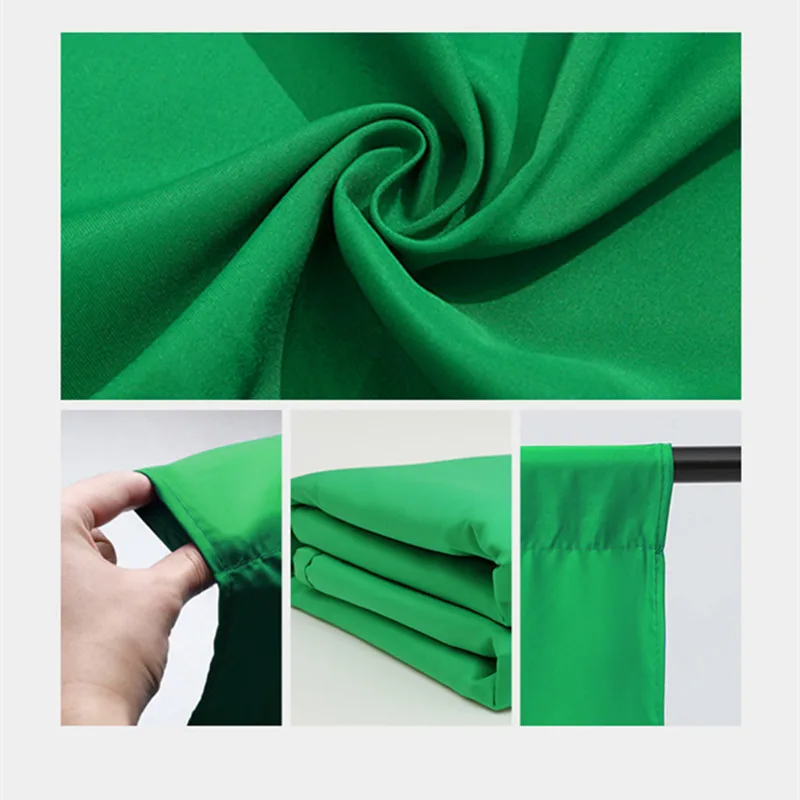 JINBEI-2x3M 사진 배경 천 부드러운 녹색 스크린 크로마키 배경 천 사진 스튜디오 비디오 초상화 배경지 소품 포토존