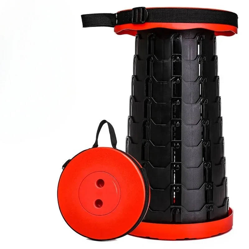Portable Collapsible Telescopic Stool Sturdy Foldable Stool with Load Capacity of 400lbs Retractable Camping for Hiking