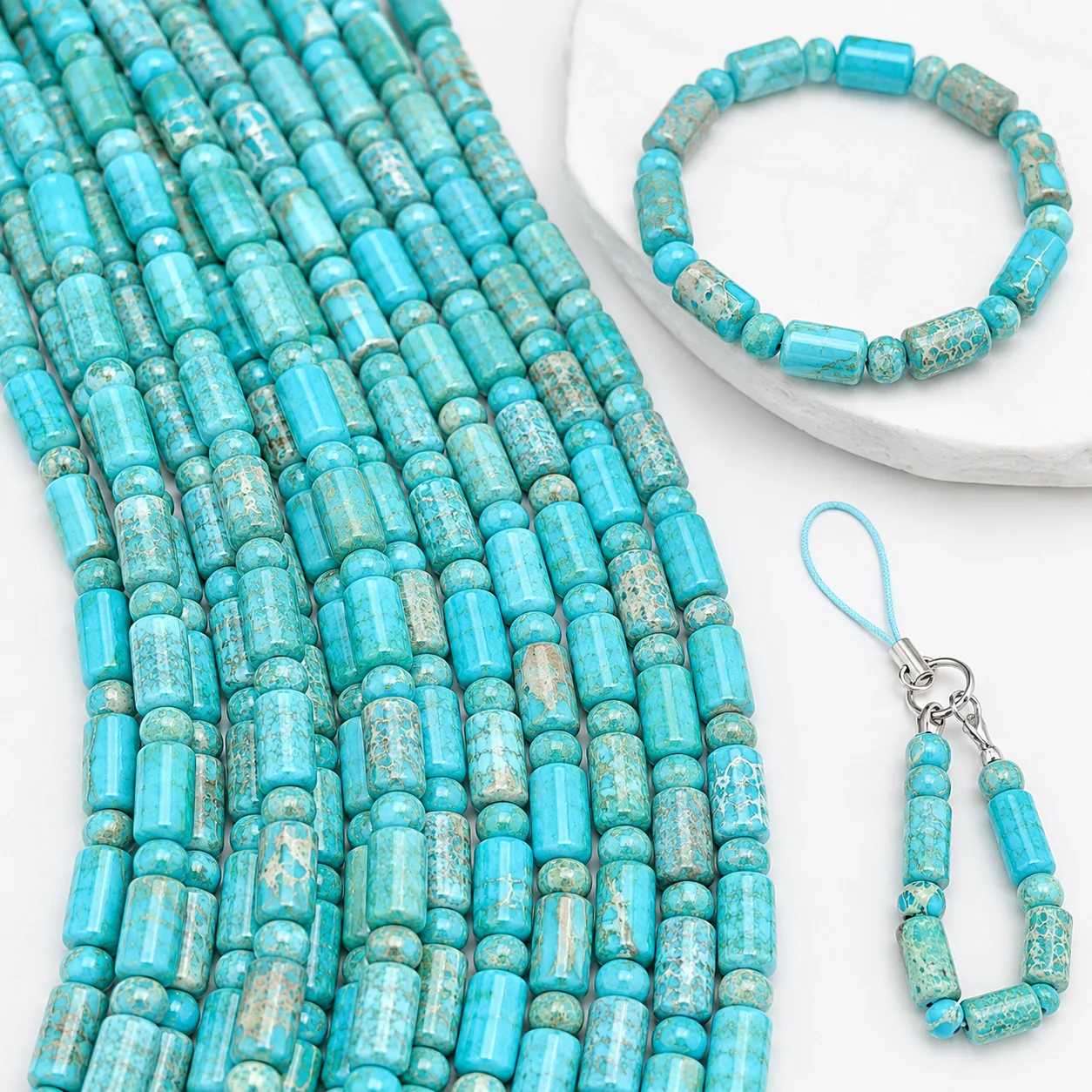 Exquisite Lake Blue Sea Sediment Turquoise Gemstones