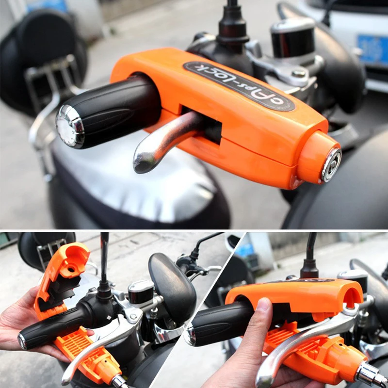 

Motorcycle Grip Lock Security Anti-theft Throttle Brake Lock Scooter Bicycle Electric Vehicles Universal Handlebar Lock
