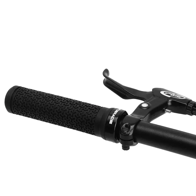 RIDERACE Non-slip Rubber Bicycle Handlebar Grips with Soft Locking Cover