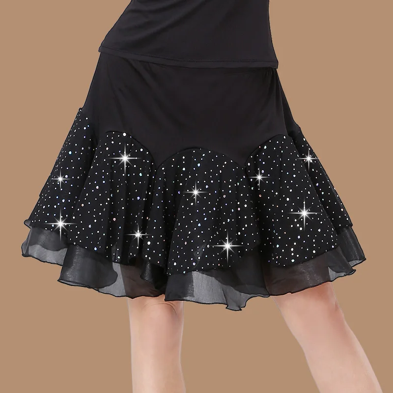 

Квадратное платье для танцев, короткая юбка, летняя новая Танцевальная Платье, мини-юбка для латинских танцев, юбка расширения, юбка для танцев