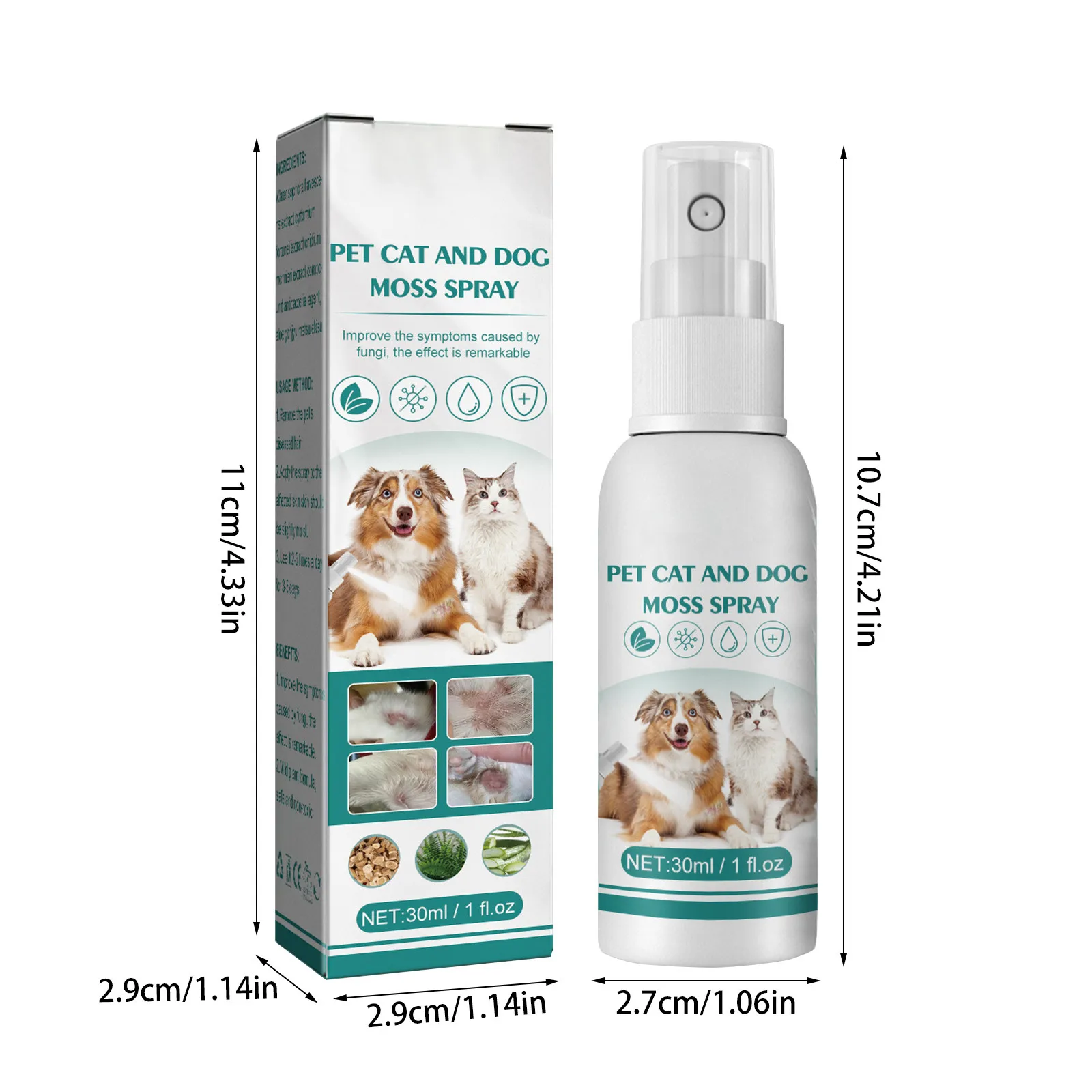 30ml Pets Anti-Itch Relief Spray Skin Care For Dogs Cat Itchy Sensitive
