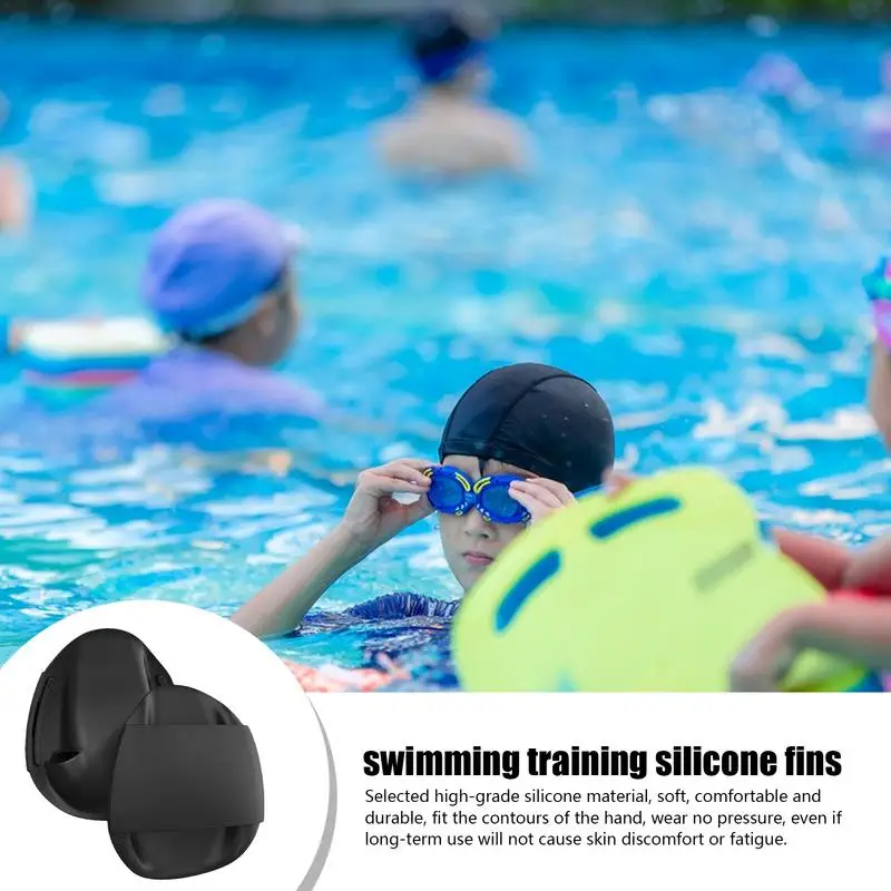 Swimming Paddles For Hands 2PCS Comfortable Swimming Hand Fins Swimming Gear Hand Palm Webbed Flippers Aquatic Swim Training 2