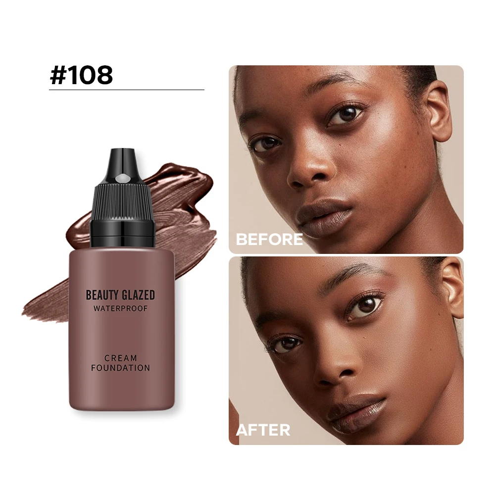 Flawless All Day: 9-Shade Waterproof Full-Coverage Concealer Foundation