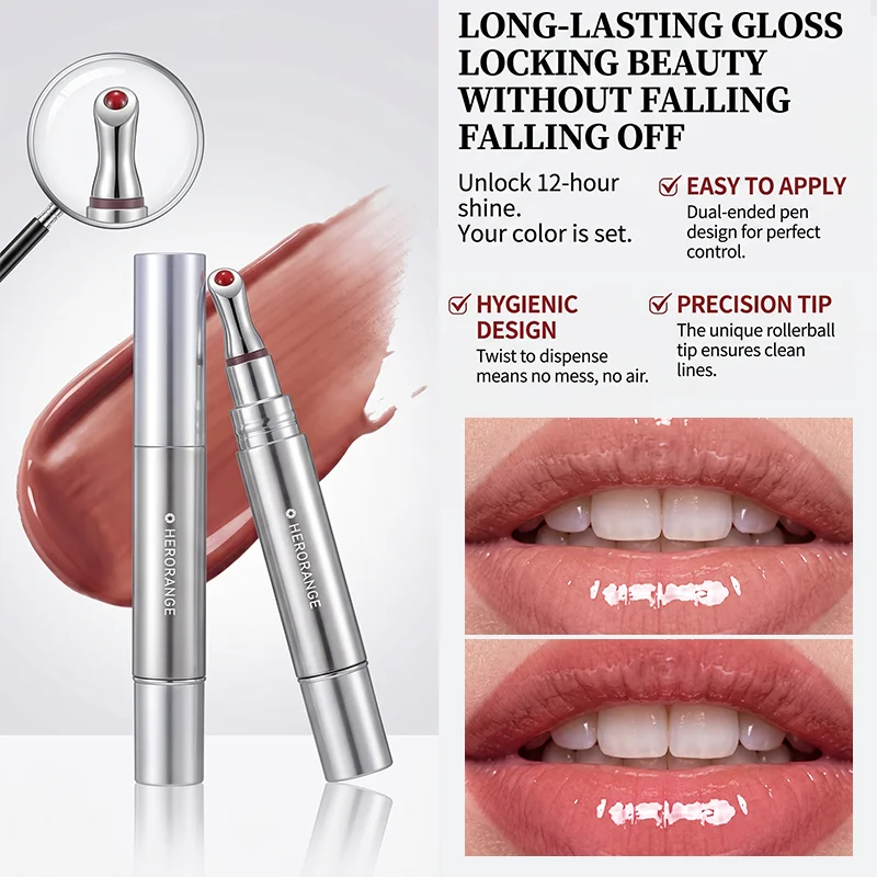 Feuchtigkeitsspendender Glanz Lippenstift Set Pflegend Wasserfest_voghion.com