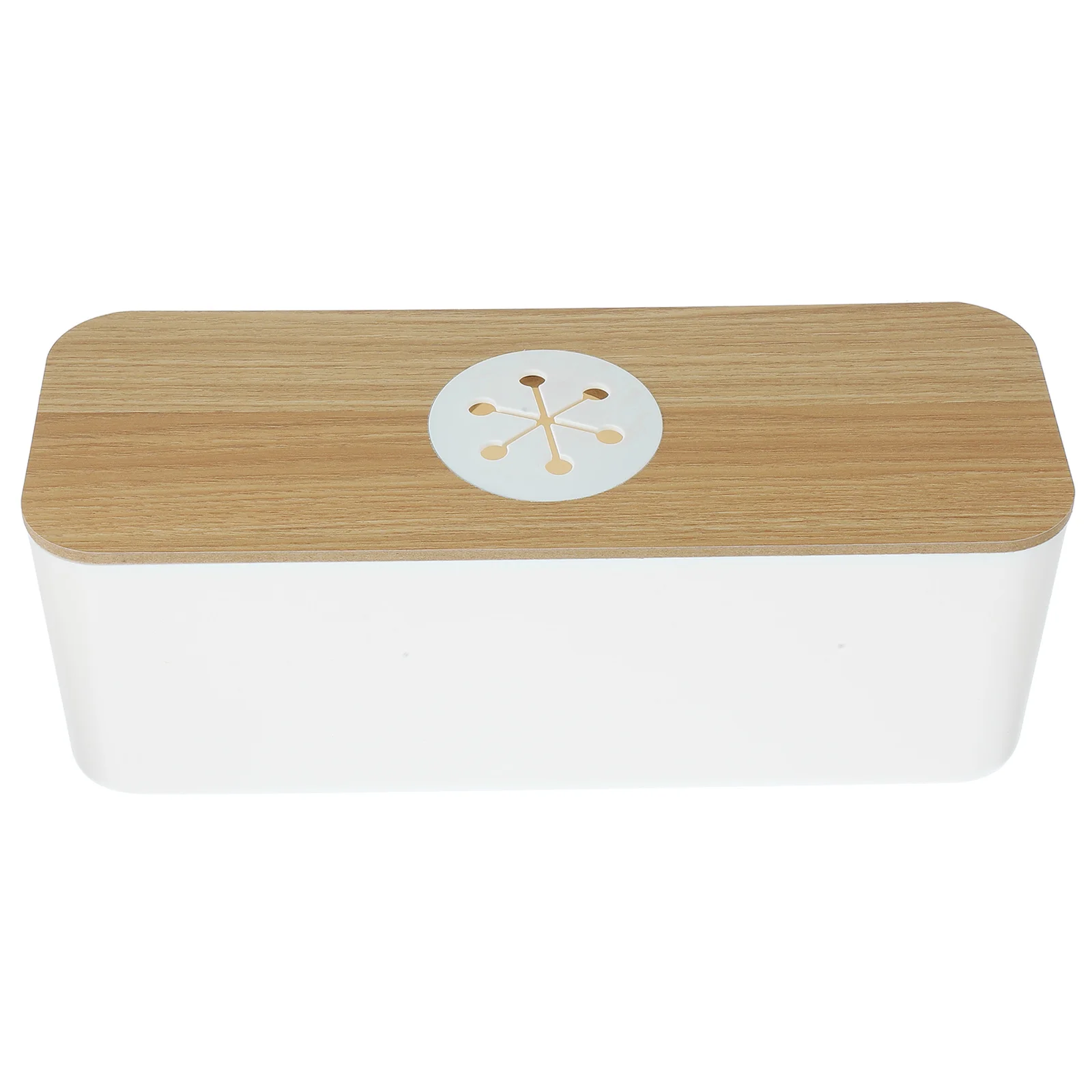 

Power Board Junction Box Wire Stripe Surge Protector Wooden Cable Organizer Desk