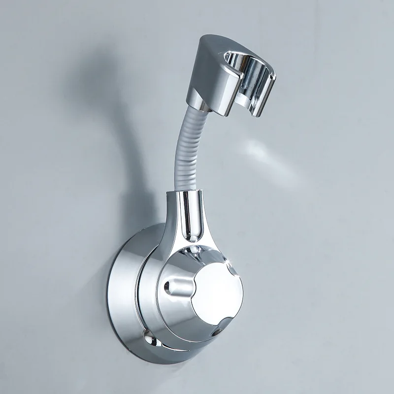 Suction Cup Shower Head Holder Adjustable Shower Head Support Punch Free Multi Angle Rotation Shower Bracket silicone shower head holder removable powerful suction cup adjustable punch free wall rack shower bracket bathroom accessories