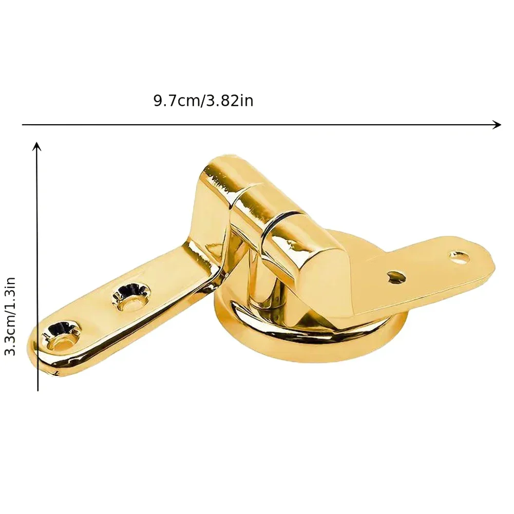 1pc Toilet Seat Hinges Zinc Alloy Gold Household Toilet Cover Mounting Connector Replacement Accessory Kit