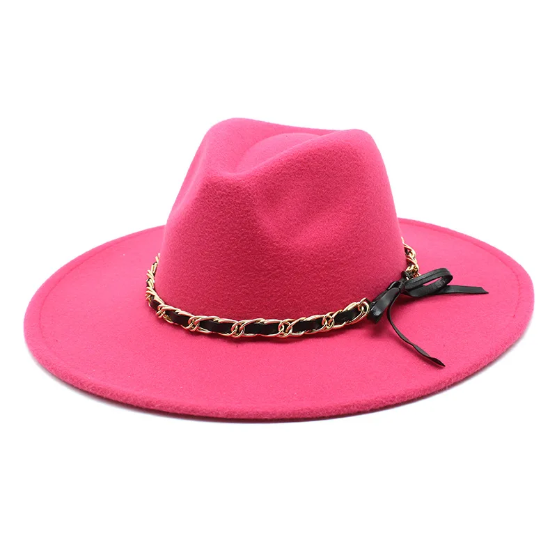 Quality 9.5CM Wide Brim Felt Fedora Hat For Women Men Imitation Wool British Style Trilby Formal Jazz Cap Chapeau Sombrero mens fedora