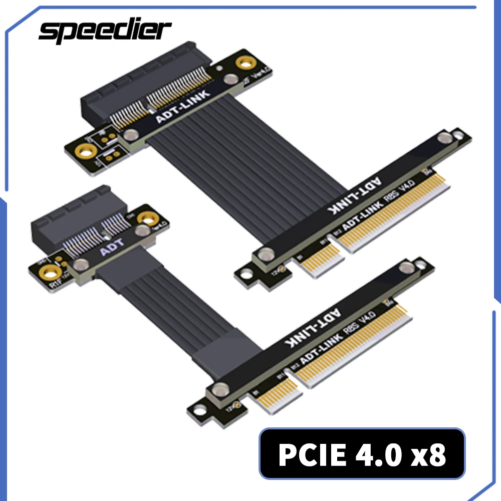 

PCIe 4.0 X8 To X1 X4 Extension Cable Adapter Riser Card PCI Express 8x To 4x 1x for Graphics Video Cards Extender