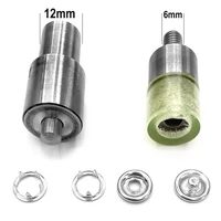 7.5/9.5/11 mm Snap Buckle Installation Tool Europe Button Machine Special Mold (12mm+M6) Snap-Fastener Eyelets Leather Rivets 1