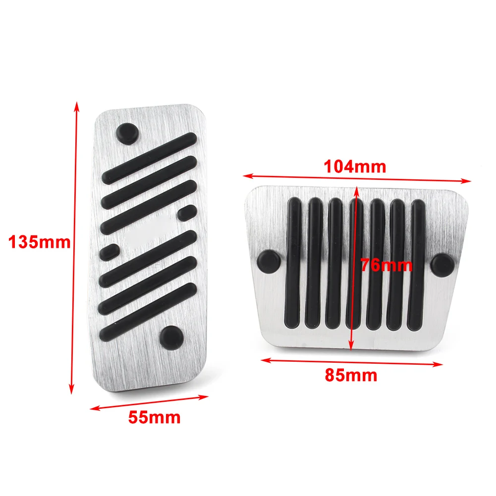 Aluminum Car Gas Fuel Pad Brake Pedal Cover For Jeep Cherokee KL 2014 2015 LHD Only
