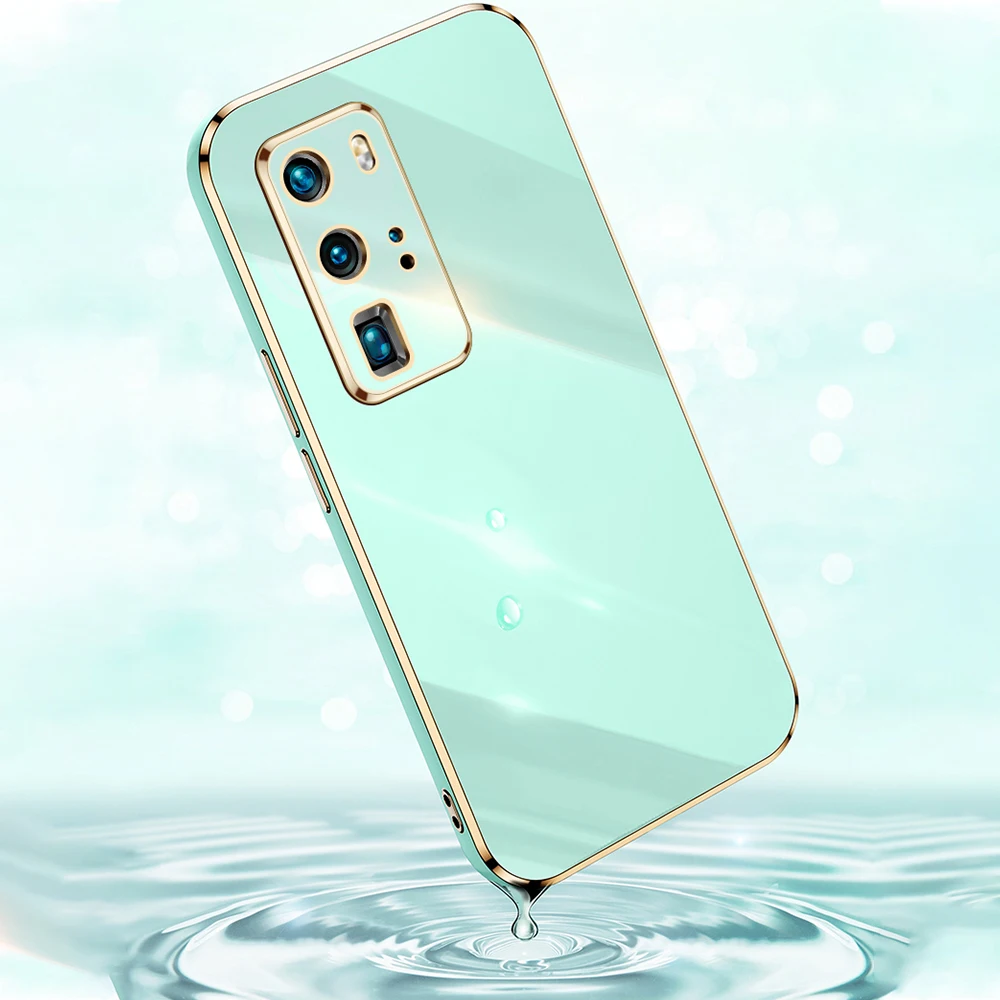 Luxus Platz Überzug Silikon Fall Für Huawei P40 P30 P20 Pro Mate 20 30 40 Fall Schlanke Stoßfest Abdeckung für Huawei P30 P_voghion.com