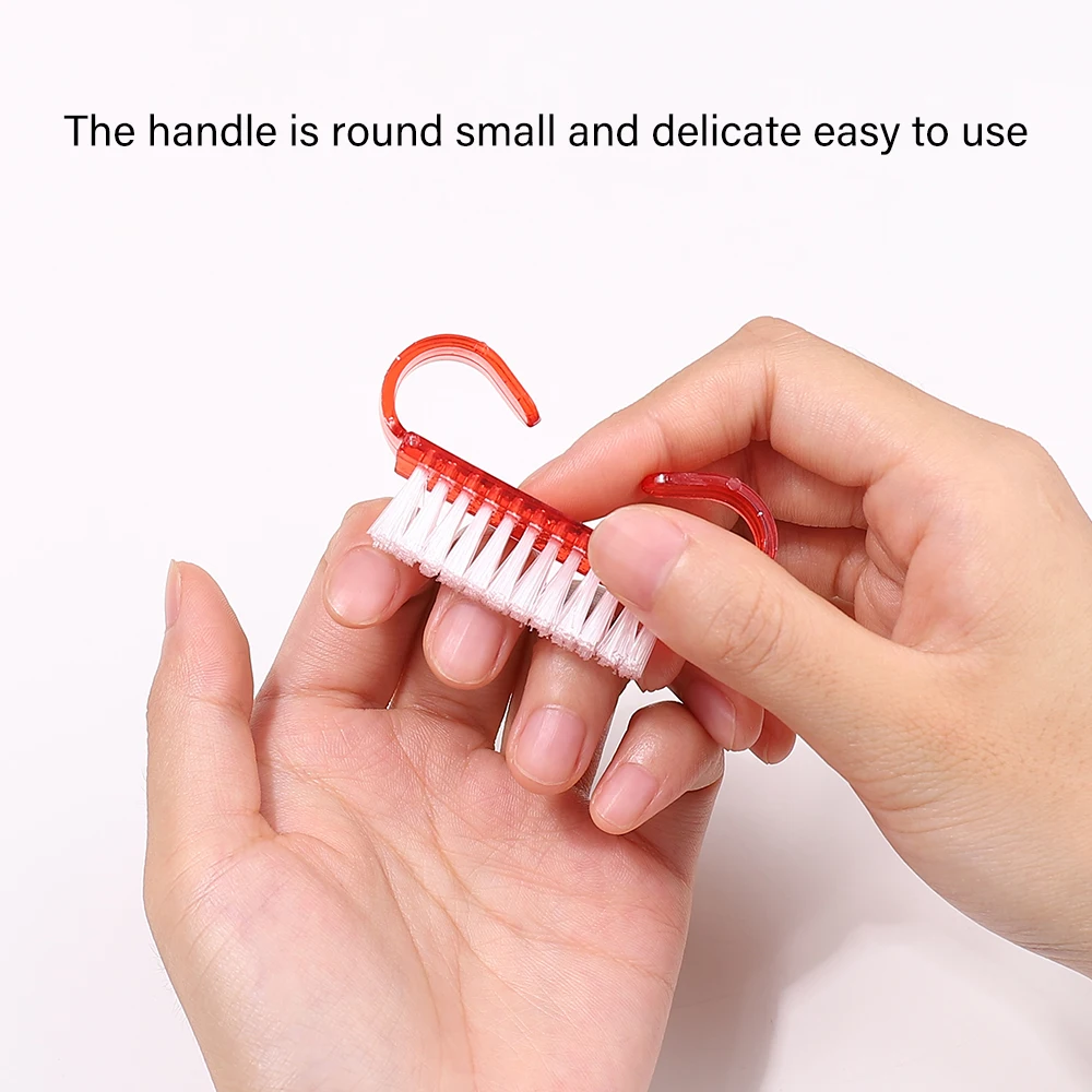 50 Pcs/Lot Cleaning Nail Brush Tools Colorful Plastic Dust Cleaner Brushes Nail Art Manicure Pedicure Powder Soft Remover 5
