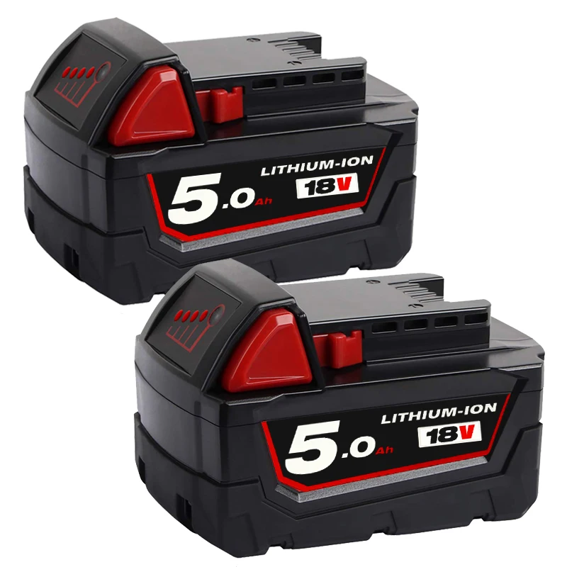 18V 5.0Ah Replacement for Milwaukee M18 XC Lithium Battery 48-11-1860 48-11-1850 48-11-1840 48-11-1820 Rechargeable Batteries |