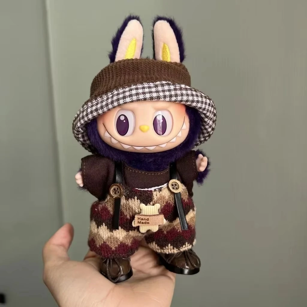 Labubu Doll Clothes Color Match Hoodie Set
