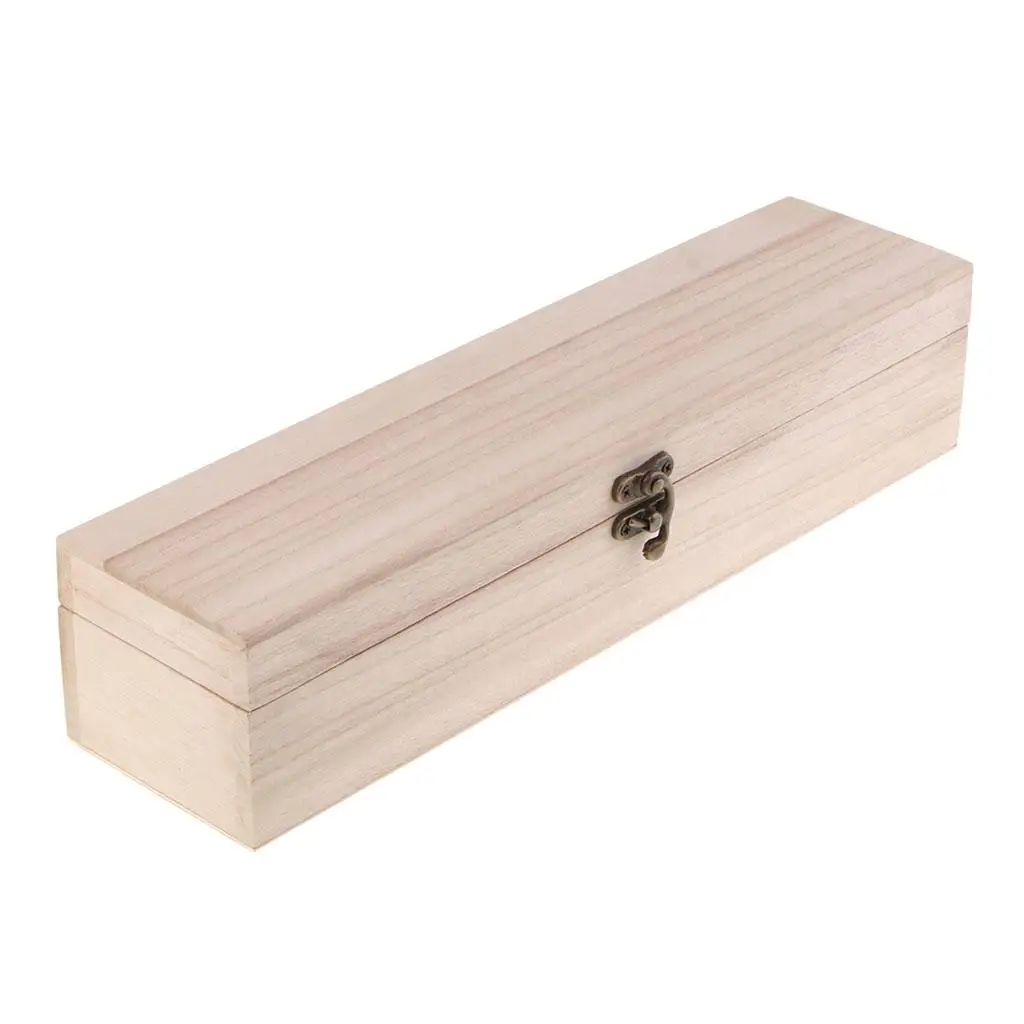 Unfinished Wood Box Classic Box w/ Magnetic Lid Memory Arts Crafts Home 2