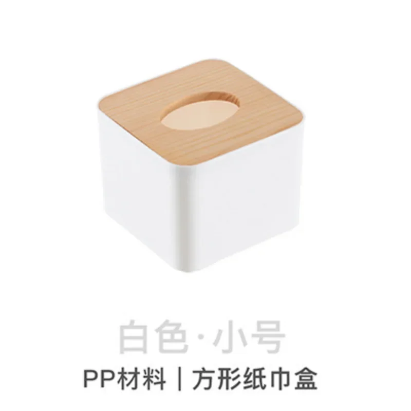 Tissue Box Tissue Dispenser Removable Wooden Cover Tissue Box Mini Tissue Storage Tube Holder Storage Box Car Home Decoration Simple Fashion