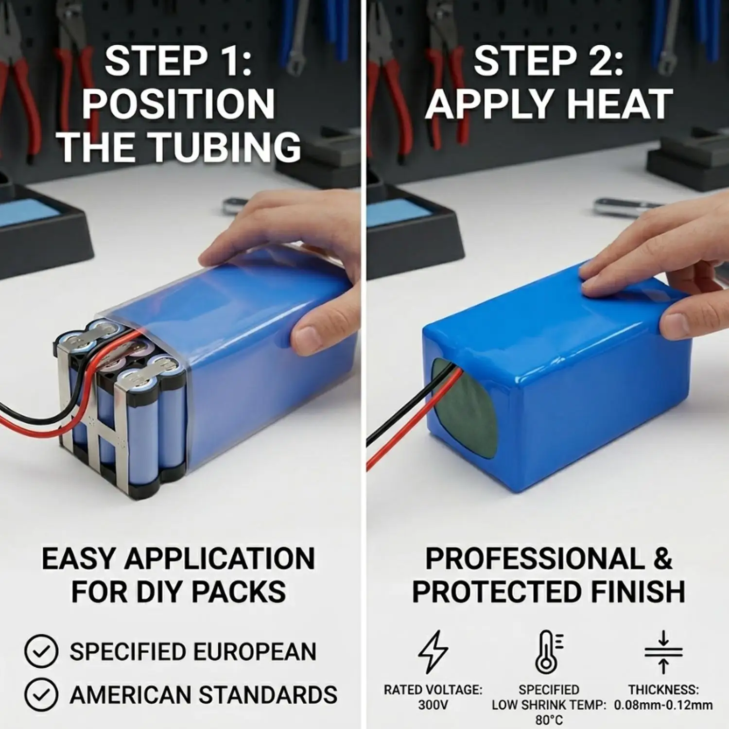 Ruban adhésif double face 10mm/15mm/20mm x 100m - Lot 1/2/3 rouleaux