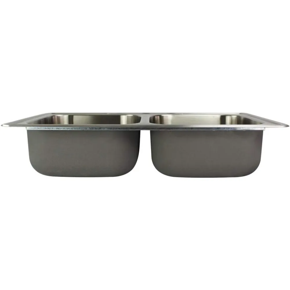 33-in X 22-in X 7-in For Kitchen Sink Brushed Finish Sinks Organizer Multifunction Strainer Waterfall Fixture Home Improvement 5