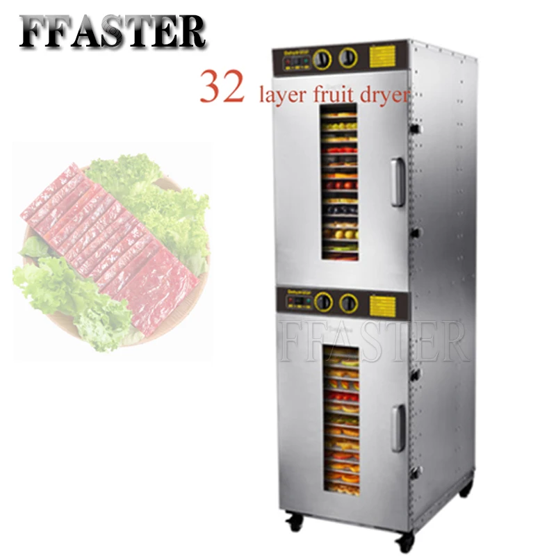 

Commercial Industrial Fruit Food Dryer 32Trays Stainless Steel Fruit Vegetable Meat Dryer Food Dehydrator