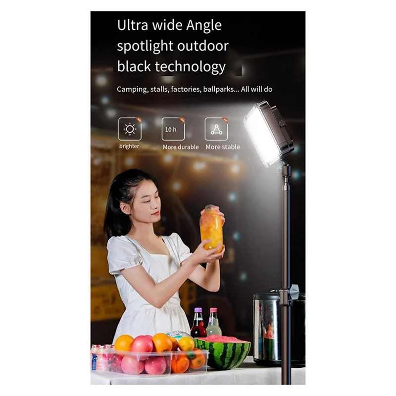 AB09-600LED Portable Lantern Tent Light Rechargeable Lantern Emergency Night Market Light Waterproof Outdoor Camping Lamp
