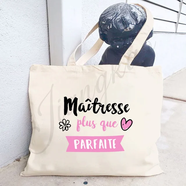 A Wonderful Teacher Hard To Find Difficult To Leave Impossible To Forget Printed Tote Bag Female Shouldre Bag Gift for Maitresse 5