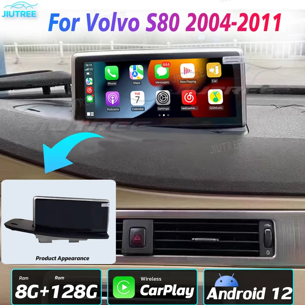 

Android 12 Touch Screen Car radio For Volvo S80 2004-2011 GPS Navigation Multimedia Player New Upgrad Wireless Carplay
