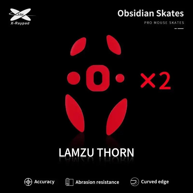 Коньки для мыши Xraypad Obsidian Control для LAMZU THORN 2 набора коньков X-raypad