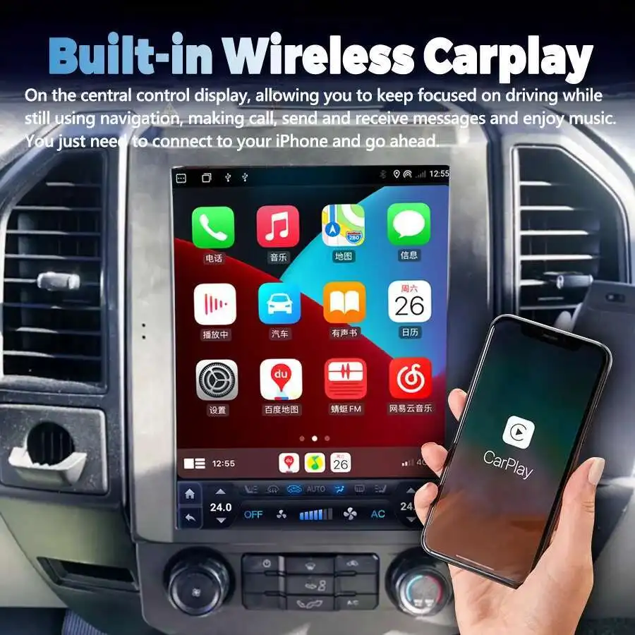 12.1" 256GB Android Screen Car Radio For Ford Raptor F150 F250 F350 F450 F650 20