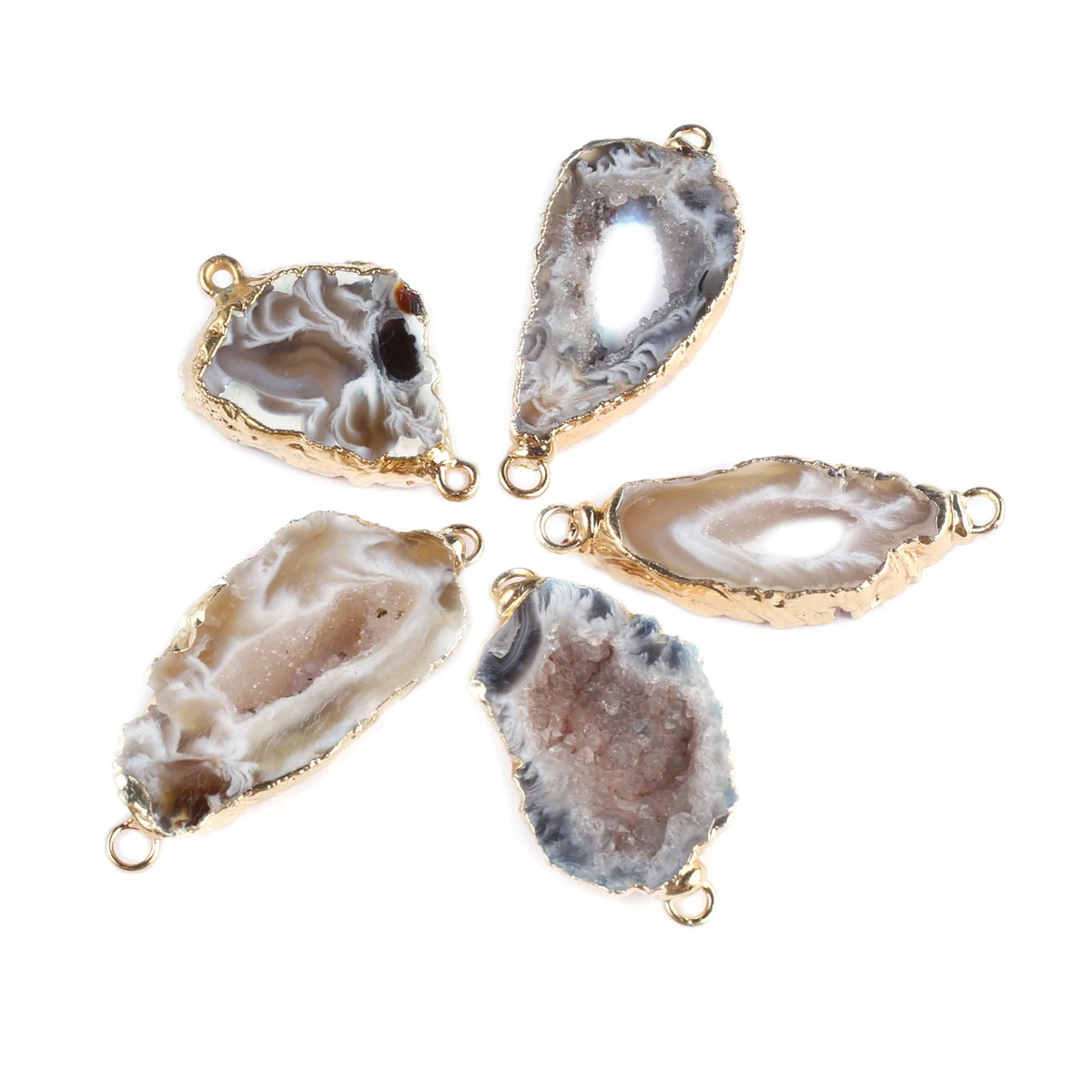 

New Style Connector Golden-Edge Irregular Connector Charms For Jewelry Making DIY necklace Bracelet Accessories