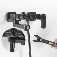 Clé multifonctionnelle à double tête avec niveau, clé de robinet manuelle, outils de réparation de plomberie pour tuyaux de robinet domestique, outils manuels 5