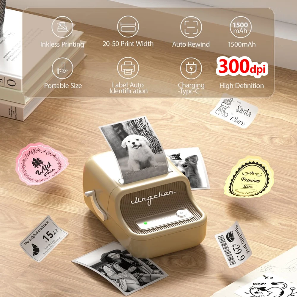 300DPI NIIMBOT B21-Pro Portable Thermal Label Printer Bluetooth Self-adhesive Sticky Photo Printer For Barcode Clothing Jewelry