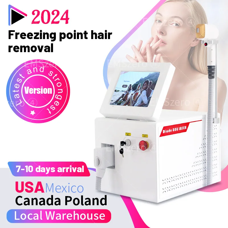 

2024 2000W Laser Diode handle 755nm 808nm 1064nm Ice Platinum Three Wavelength Hair Removal Skin Rejuvenation Machine