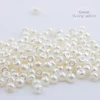 Hisenlee 6 Size Sewing Buttons Side Hole Round Plastic Pearl Buttons 6mm 8mm 9mm 10mm 12mm 14mm White/Ivory Accessories 100Pcs 1
