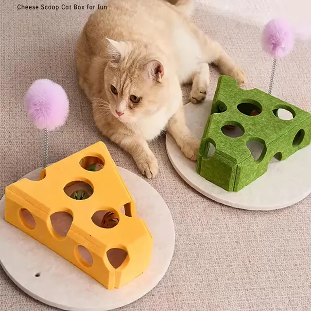 Interactive Cat Puzzle Plaything Puzzle Felt Box For Indoor Cats Kitten Mental Training Tools Hide And Seek Cat Agility Toys Interactive Cat Puzzle Plaything Puzzle Felt Box For Indoor Cats Kitten Mental Training Tools Hide And Seek Cat Agility Toys