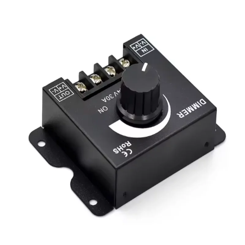 LED 디머 소프트 및 하드 스트립 디머 밝기 조절기 디머 노브 12V/24V30A