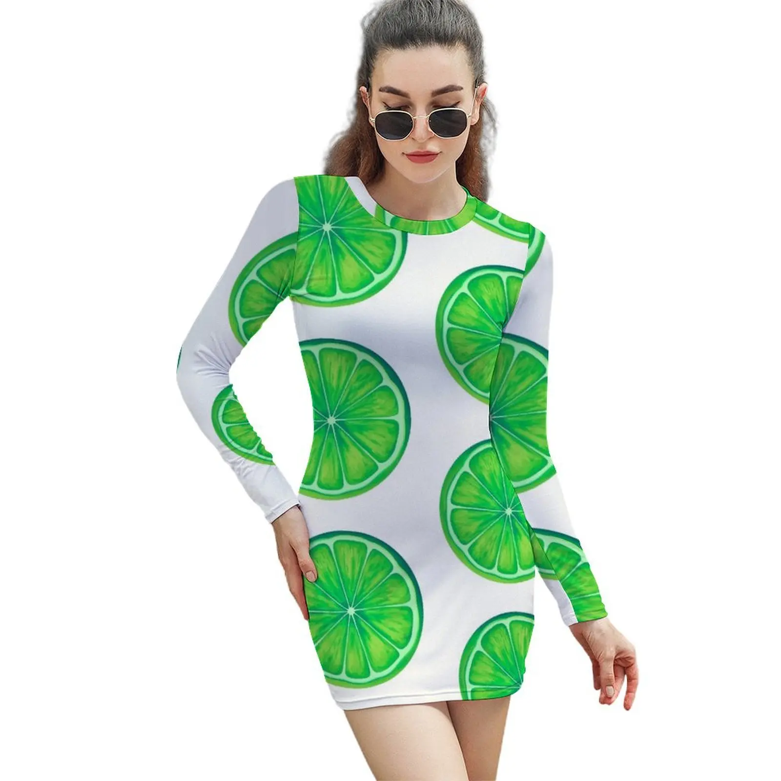 

Key Lime Long-Sleeved Sheath Dress dresses for womens 2024 long dresses for women clothes for woman
