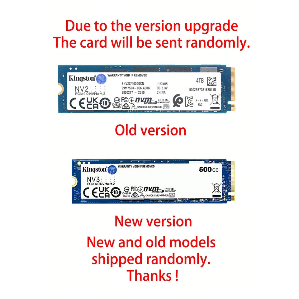 Kingston NEW NV3 NVMe M.2 2280 M 2 SATA SSD 2TB 1 TO 500GB 1TB