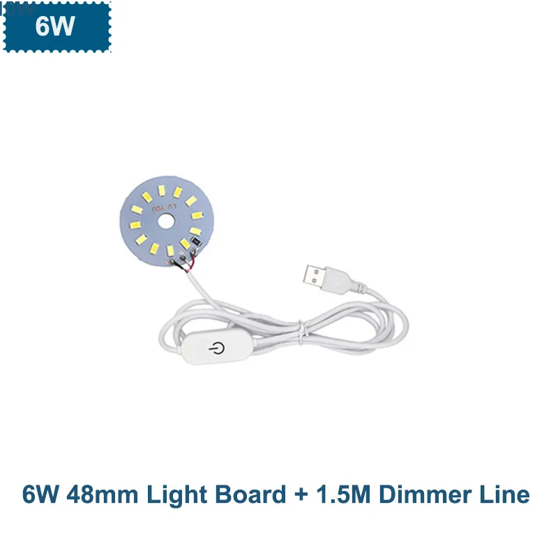 LED Light 1.5m Line Length DC5V USB 3 Colors 3W 6W10W Desk Book Lamp Touch Switch Dimmable Bedroom Reading USB Night Light