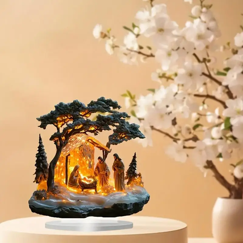 Acrylic Virgin Mary Nativity Statue 3