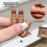 ‌10 Color Smooth Brown Toned Capsule Lipstick Set Lasting Matte Velvet‌ Mini Lip Balm Smudge Proof Highly Pigment Lip Makeup Kit 6