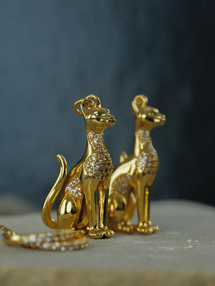 2024 New Ancient Egyptian Cat Earrings For Women Retro Style Copper Alloy Jewelry Party Gifts 5
