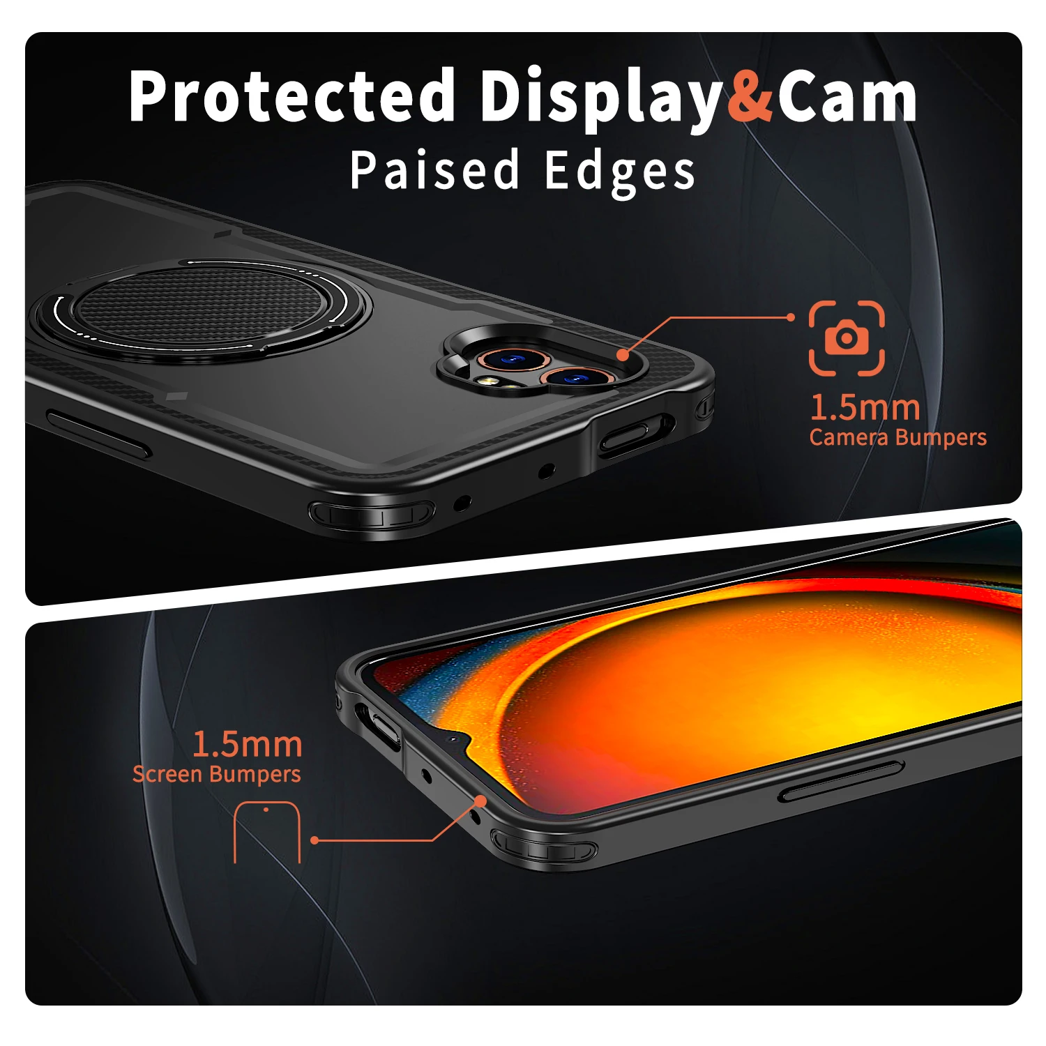 360° Rotating Magnetic Wireless Charging Metal Phone Case with Bracket