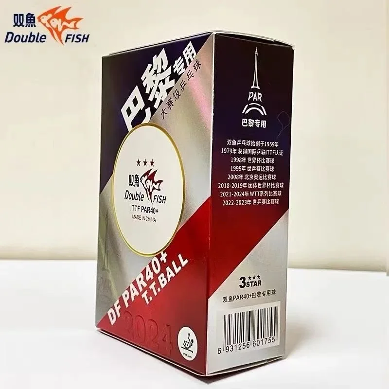 Description Picture 5 of itemDouble Fish DF PAR40+ Ping Pong Balls 3 Stars Professional Table Original Tennis Balls ABS New Material for Competition Standard