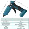 Cordless Glue Gun for Bosch 18V Battery GBA/GBA ProCORE Hot Glue Gun Full Size 11mm Stick for DIY Crafting Christmas(NO BATTERY) 2