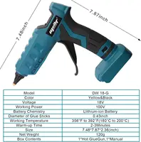 Cordless Glue Gun for Bosch 18V Battery GBA/GBA ProCORE Hot Glue Gun Full Size 11mm Stick for DIY Crafting Christmas(NO BATTERY) 2
